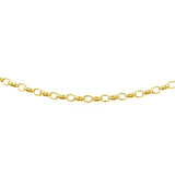 3.2mm 14k Yellow Gold Oval Rolo Chain