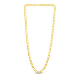 7.0mm 10k Yellow Gold Curb Chain