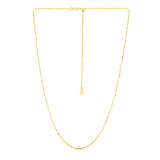 14k Yellow Gold Adjustable Sparkle Chain 1.5mm