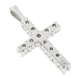 14K Gold Round Diamond Cross Pendant 0.33ct