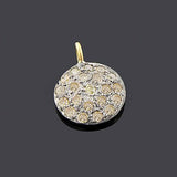 Champagne Diamond Circle Pendant 0.33ct Silver