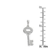 Key Pendants Small 14K Gold Diamond Key Pendant 0.29ct