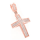 Diamond Crosses 14K Small Diamond Cross Necklace .30ct