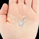 Luxury Body Jewelry: Gold Diamond Belly Button Ring 0.53ct 14K