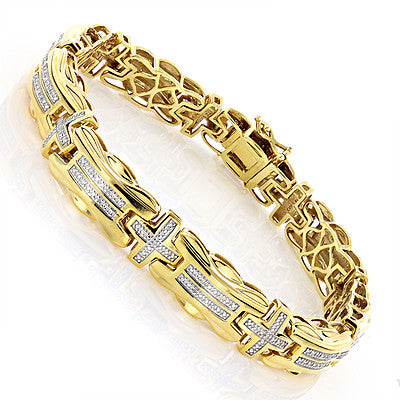 Triple Chain Bracelet In Gold Plate Or Silver