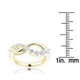 14K Gold Womens Diamond Journey Ring 0.54ct